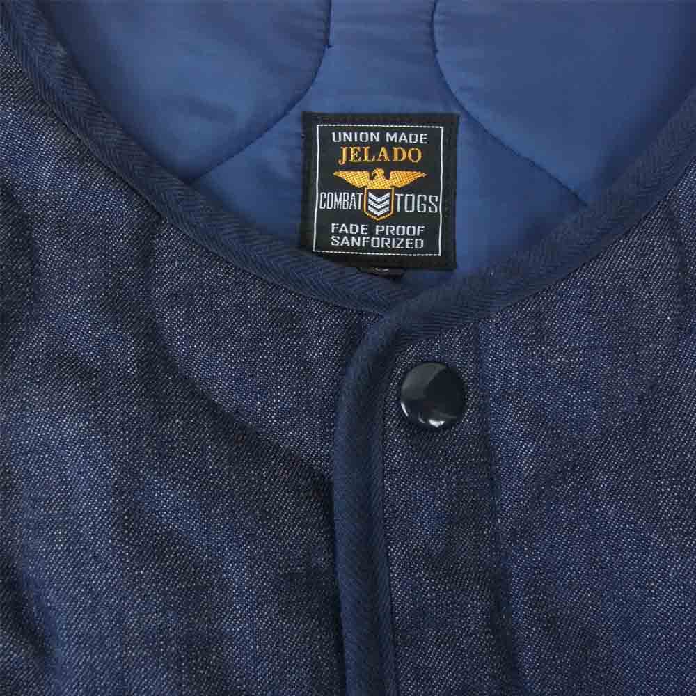 JELADO ジェラード COMBAT TOGS MIDDLE PERIOD COLLECTION Quilting Jacket Custom 刺繍カスタム キルティング ライナー ジャケット インディゴブルー系 L【中古】