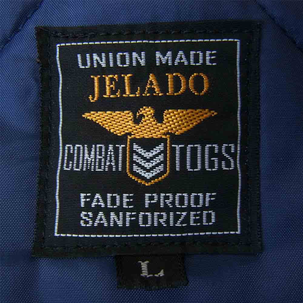 JELADO ジェラード COMBAT TOGS MIDDLE PERIOD COLLECTION Quilting Jacket Custom 刺繍カスタム キルティング ライナー ジャケット インディゴブルー系 L【中古】