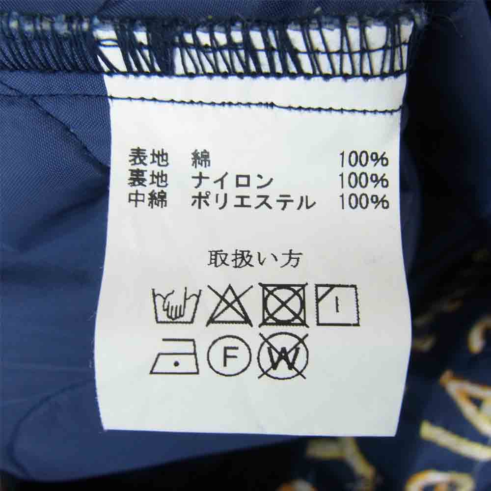 JELADO ジェラード COMBAT TOGS MIDDLE PERIOD COLLECTION Quilting Jacket Custom 刺繍カスタム キルティング ライナー ジャケット インディゴブルー系 L【中古】