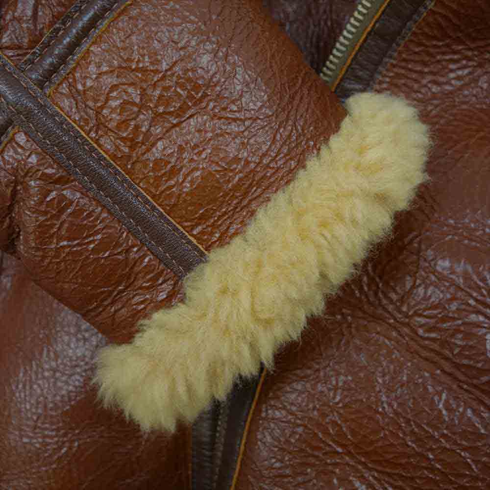 THE FEW ザフュー MOUTON ムートン フライト ジャケット ブラウン系【美品】【中古】