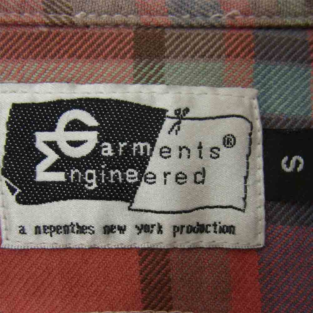 Engineered Garments エンジニアードガーメンツ チェック柄 ロングスリーブ コットン 長袖 シャツ ピンク レッド系 S【中古】