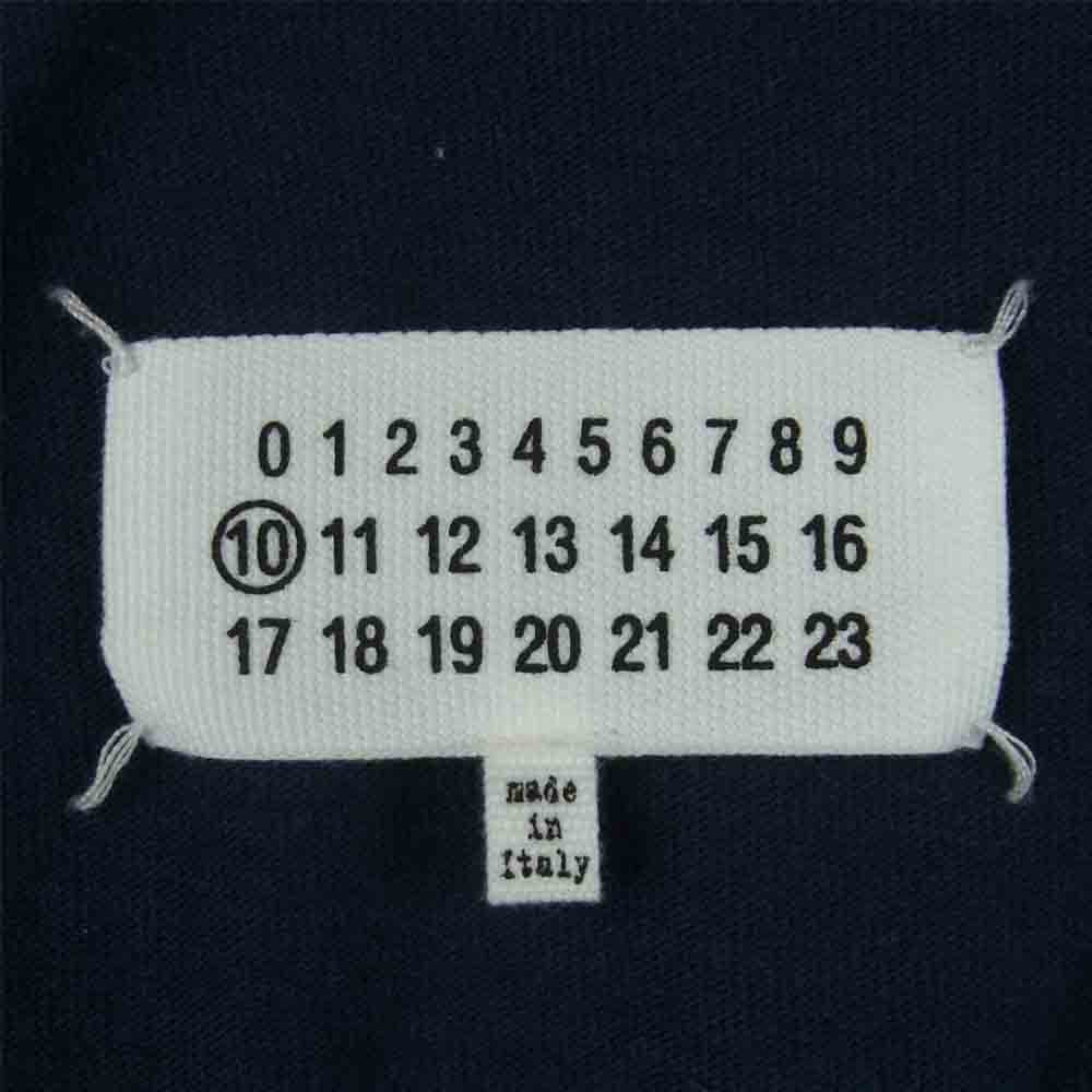 MAISON MARGIELA メゾンマルジェラ ⑩ LS FADED T SHIRT 加工 長袖 Tシャツ スウェット ネイビー系 52【中古】