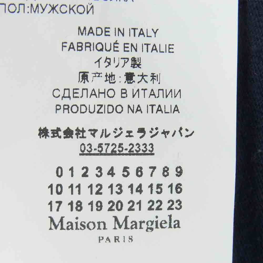 MAISON MARGIELA メゾンマルジェラ ⑩ LS FADED T SHIRT 加工 長袖 Tシャツ スウェット ネイビー系 52【中古】