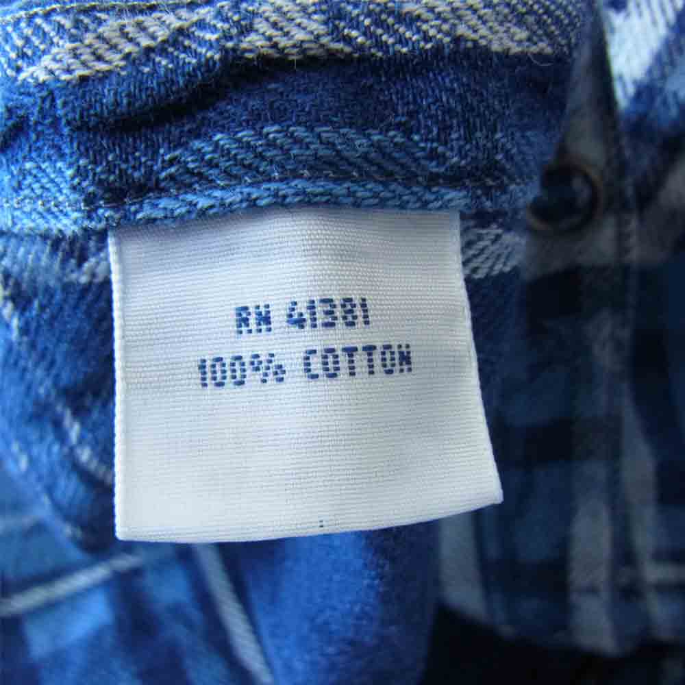 POLO RALPH LAUREN ポロ・ラルフローレン ネイティブ インディゴ チェック シャツ インディゴブルー系 M【中古】