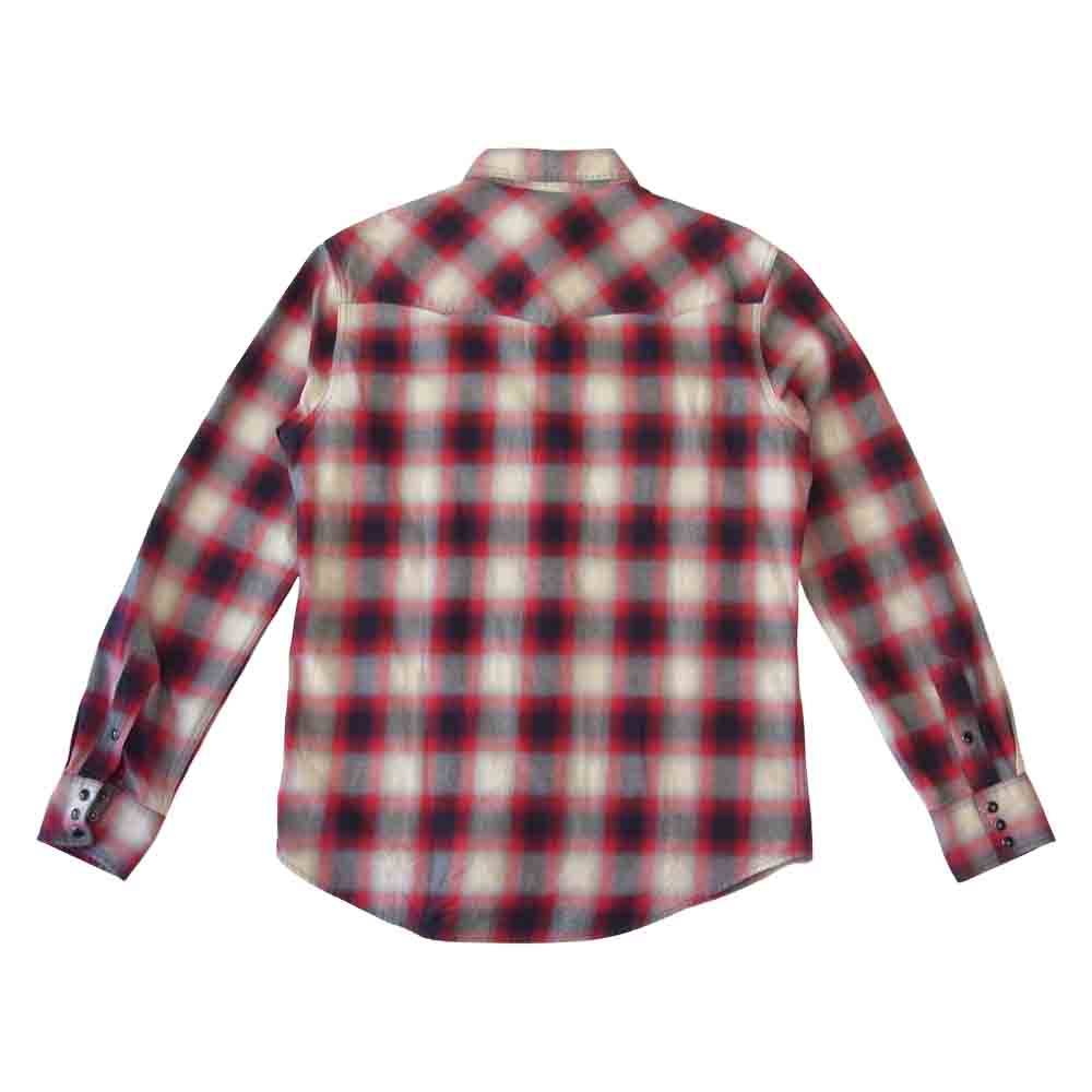 RRL ダブルアールエル 復刻 オンブレ チェック シャツ レッド系 M