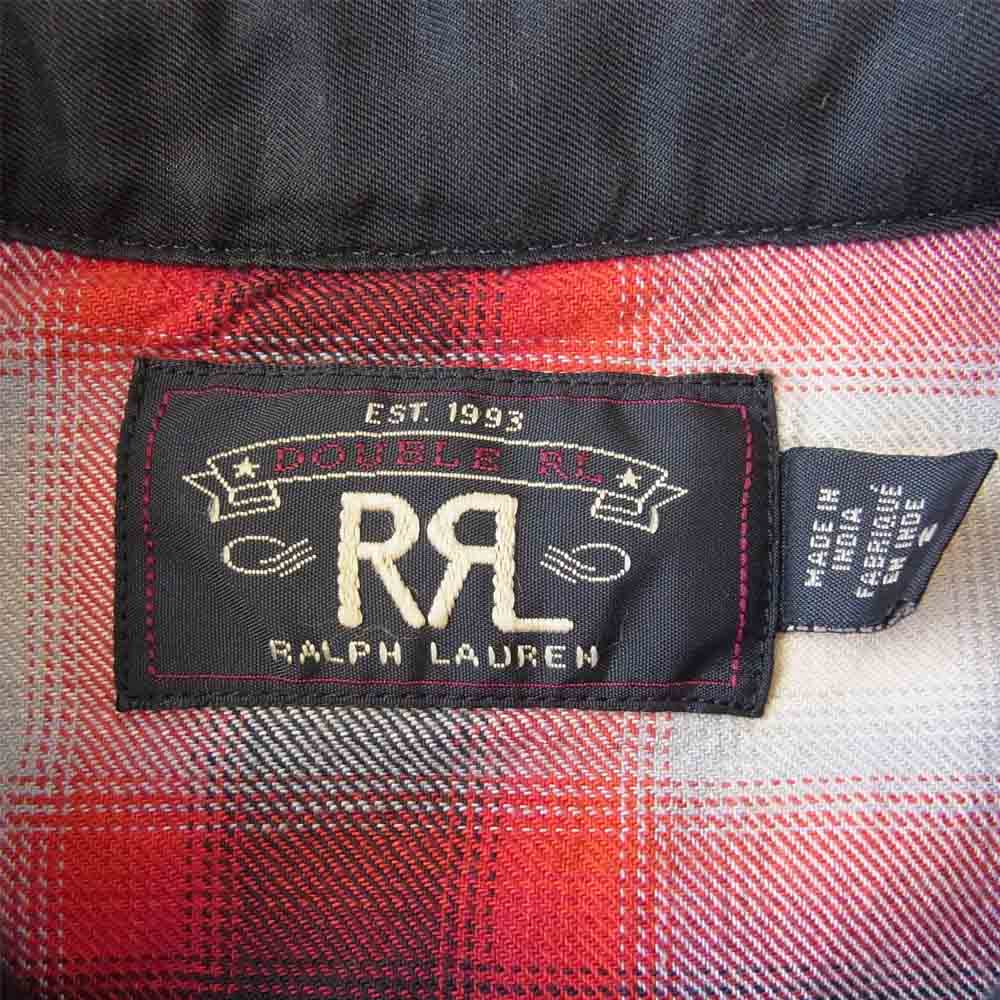 RRL ダブルアールエル 復刻 オンブレ チェック シャツ レッド系 M【中古】
