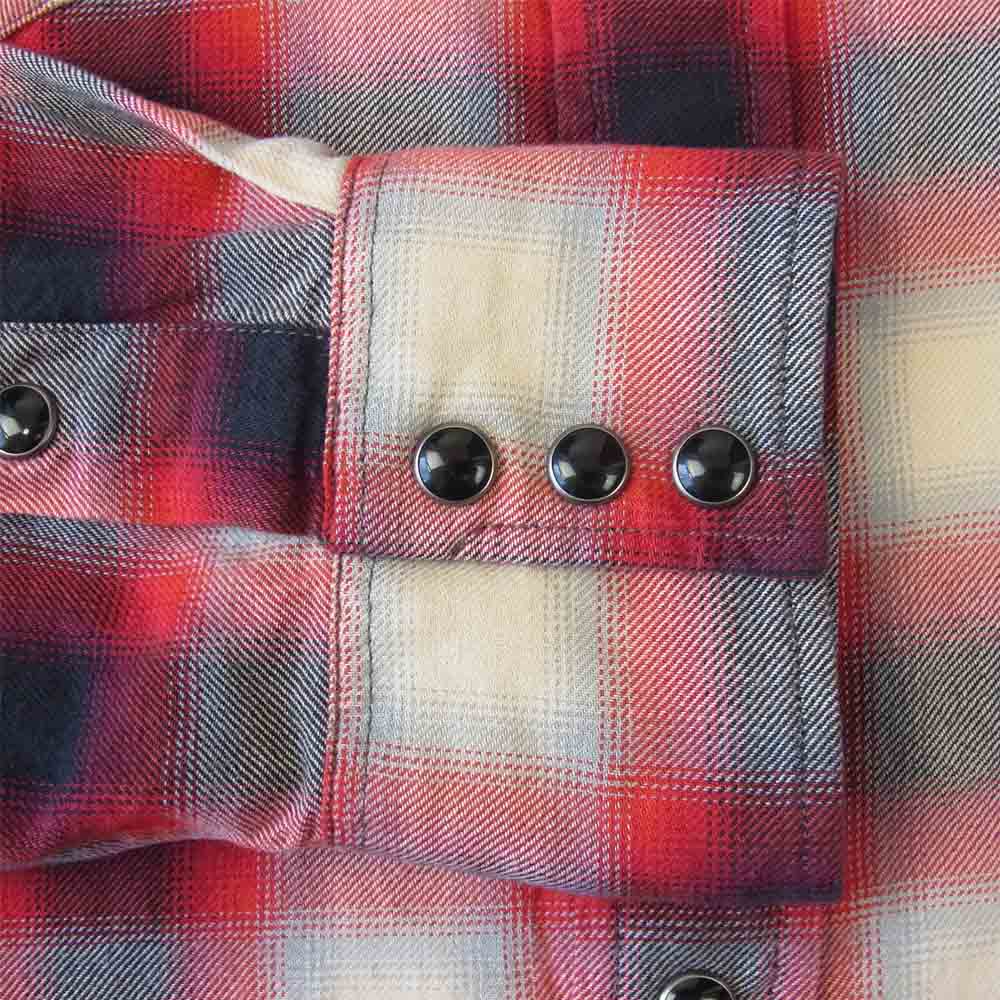 RRL ダブルアールエル 復刻 オンブレ チェック シャツ レッド系 M