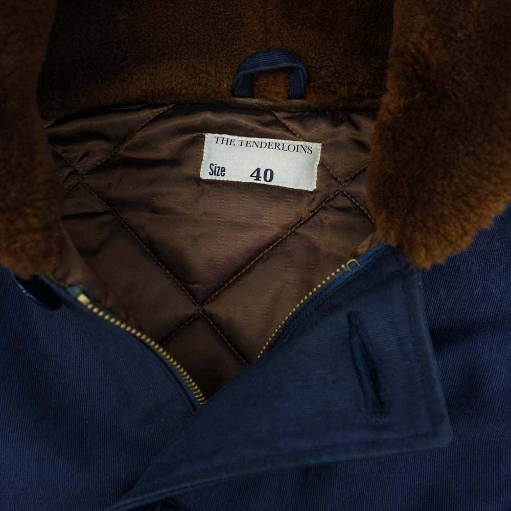 TENDERLOIN テンダーロイン T-9 JKT コットンピケ ムートン フード デッキ ジャケット  ネイビー系 40【中古】
