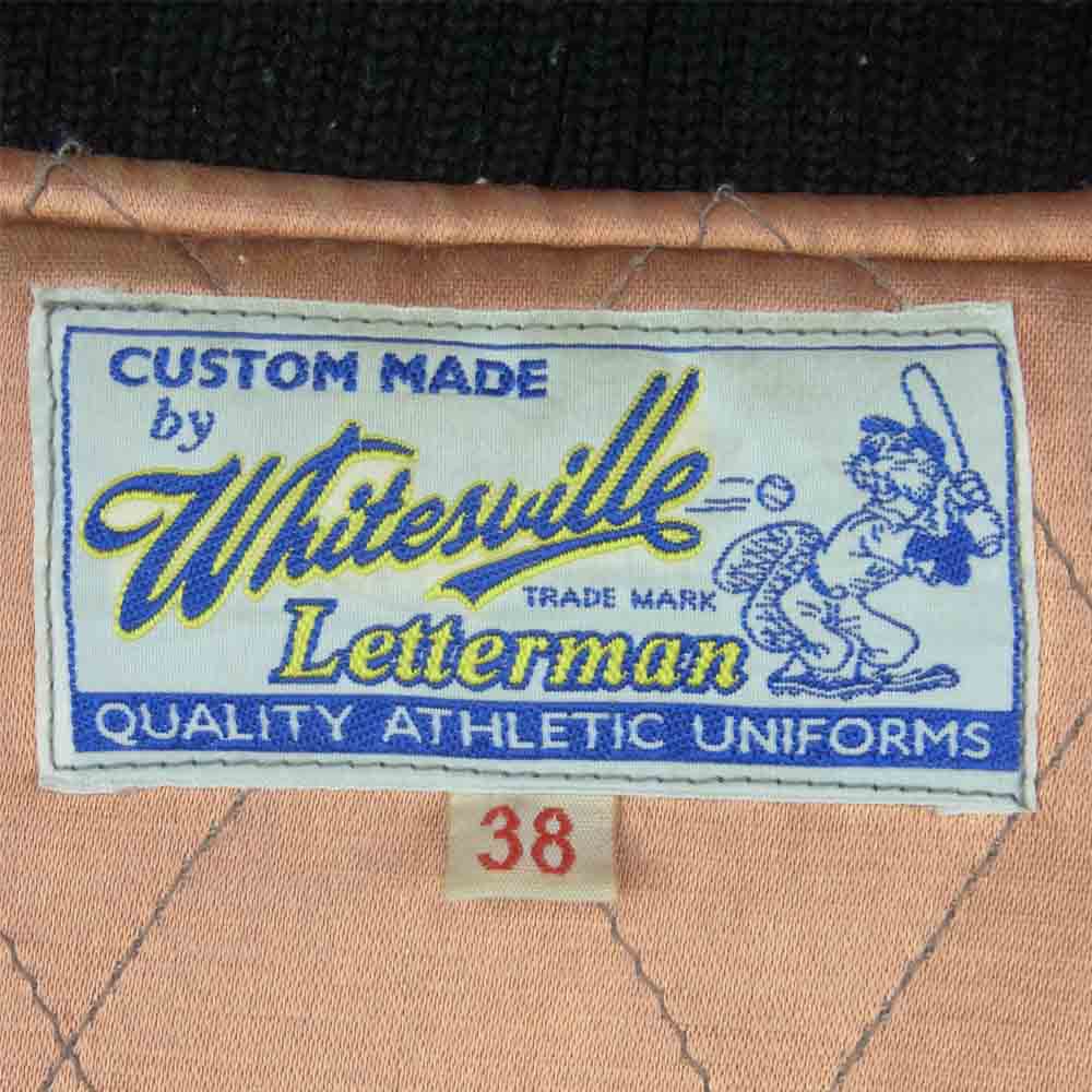 WHITESVILLE ホワイツビル WV10286/287 WOOLMELTON AWARD JACKET フルデコ スタジャン レッド系 ホワイト系 38【中古】