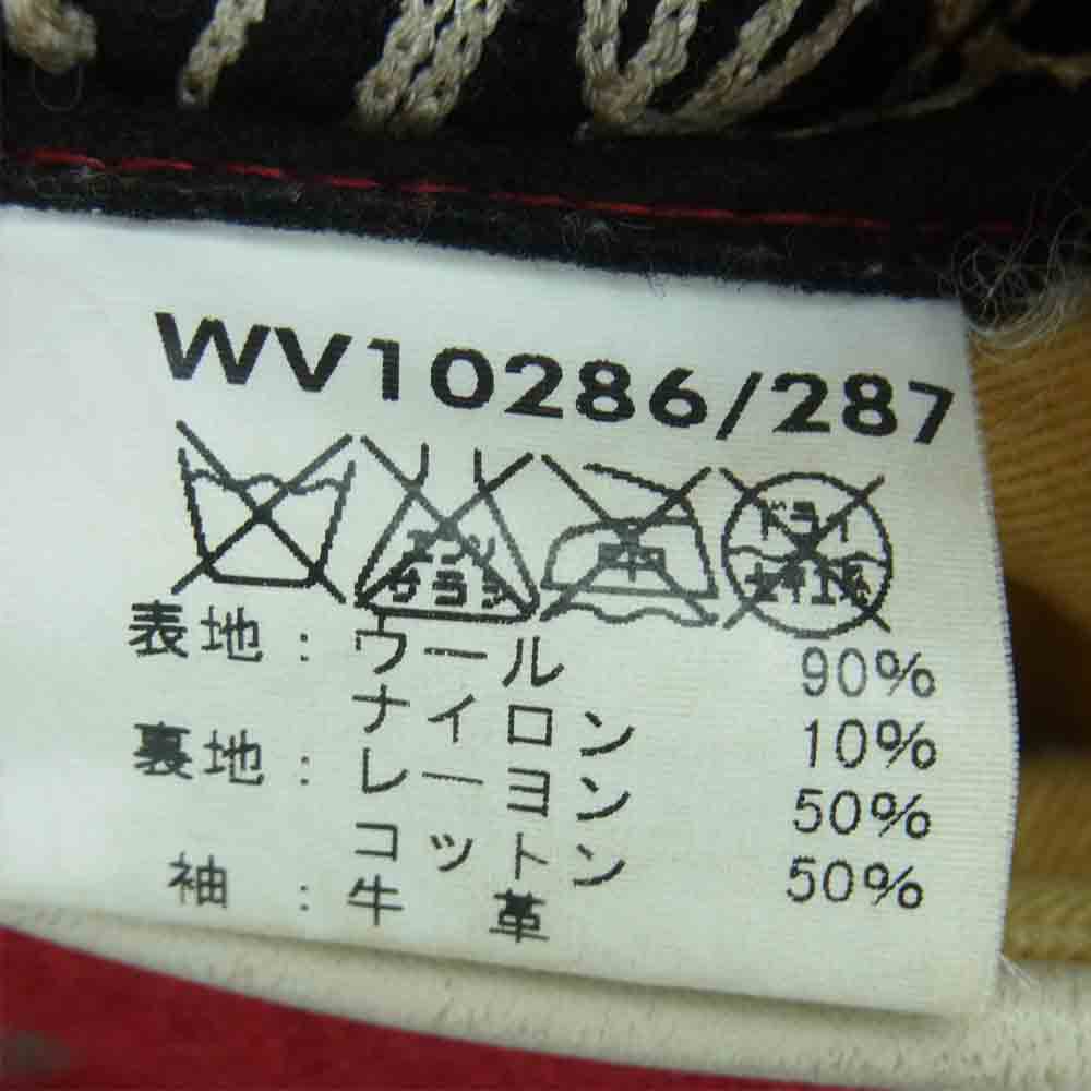 WHITESVILLE ホワイツビル WV10286/287 WOOLMELTON AWARD JACKET フルデコ スタジャン レッド系 ホワイト系 38【中古】