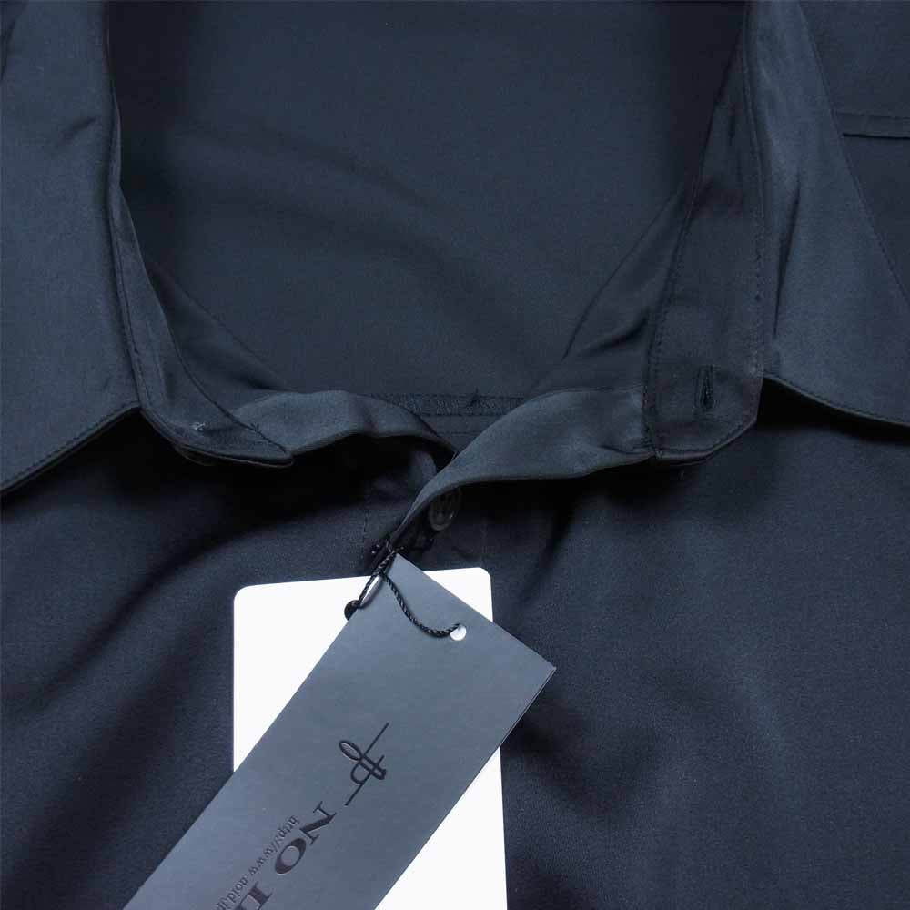 NO ID. ノーアイディ 448006-615S アシンメトリー ギャザー ロング シャツ ブラック系 ONE【新古品】【未使用】【中古】
