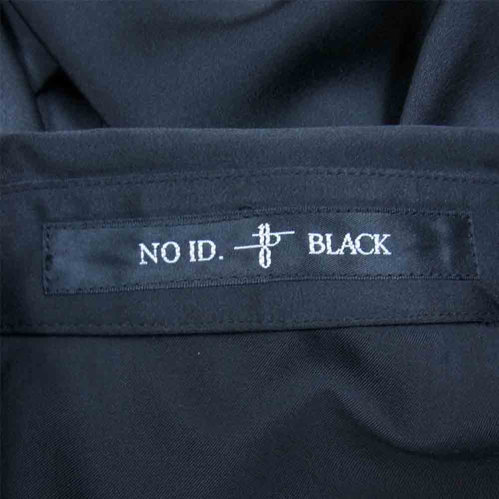 NO ID. ノーアイディ 448006-615S アシンメトリー ギャザー ロング シャツ ブラック系 ONE【新古品】【未使用】【中古】