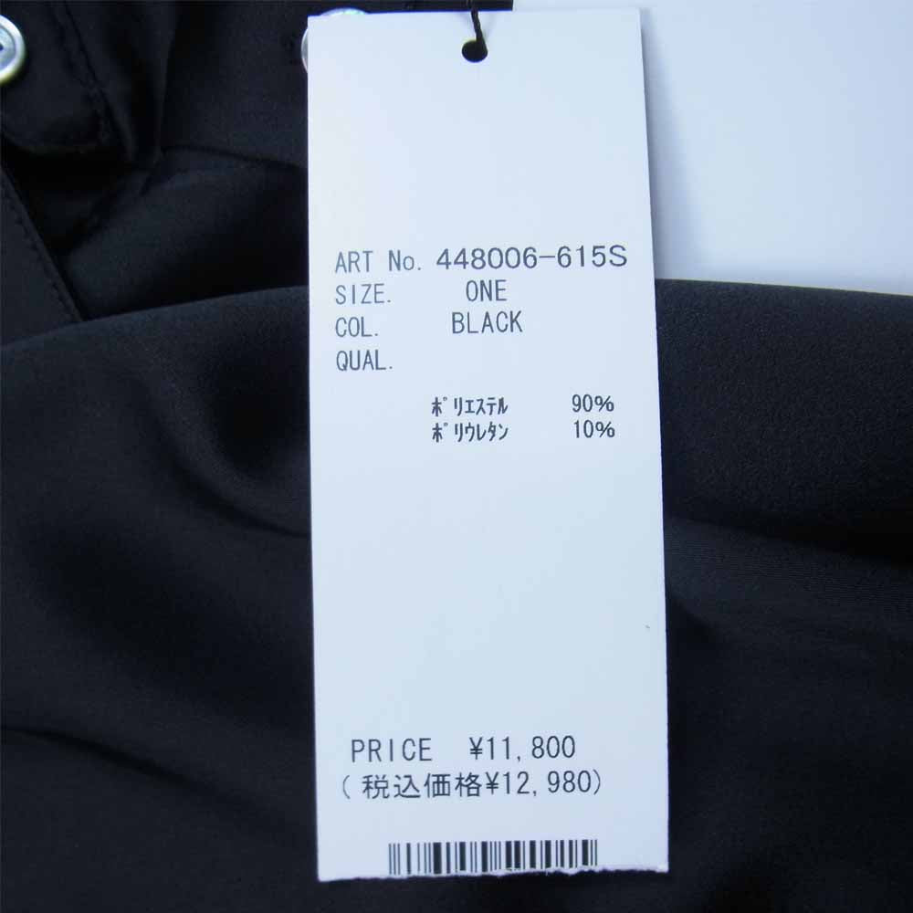 NO ID. ノーアイディ 448006-615S アシンメトリー ギャザー ロング シャツ ブラック系 ONE【新古品】【未使用】【中古】