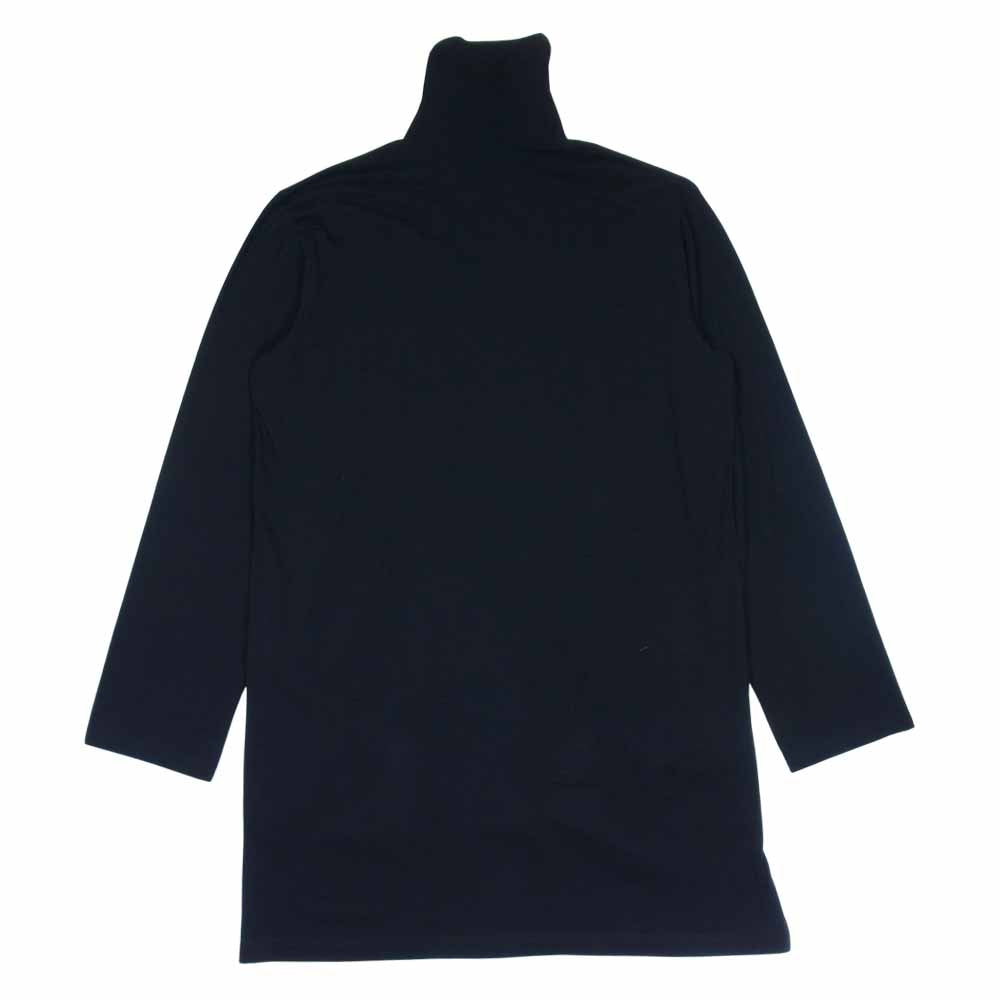 Yohji Yamamoto ヨウジヤマモト GroundY 21AW GM-T18-040-3 Jersey Zipper Opened Big Turtleneck Cut Sew フロントファスナー タートルネック カットソー ブラック系 3【新古品】【未使用】【中古】