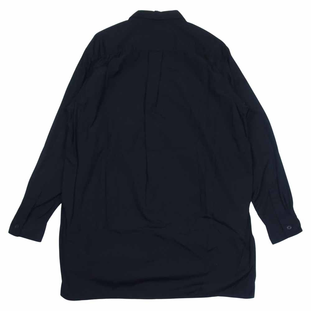 Yohji Yamamoto ヨウジヤマモト POUR HOMME 21AW HX-B01-001-2A CHAIN STITCH BROAD BIG BLOUSE プールオム 環縫いブロード シャツ ブラック系 3【新古品】【未使用】【中古】