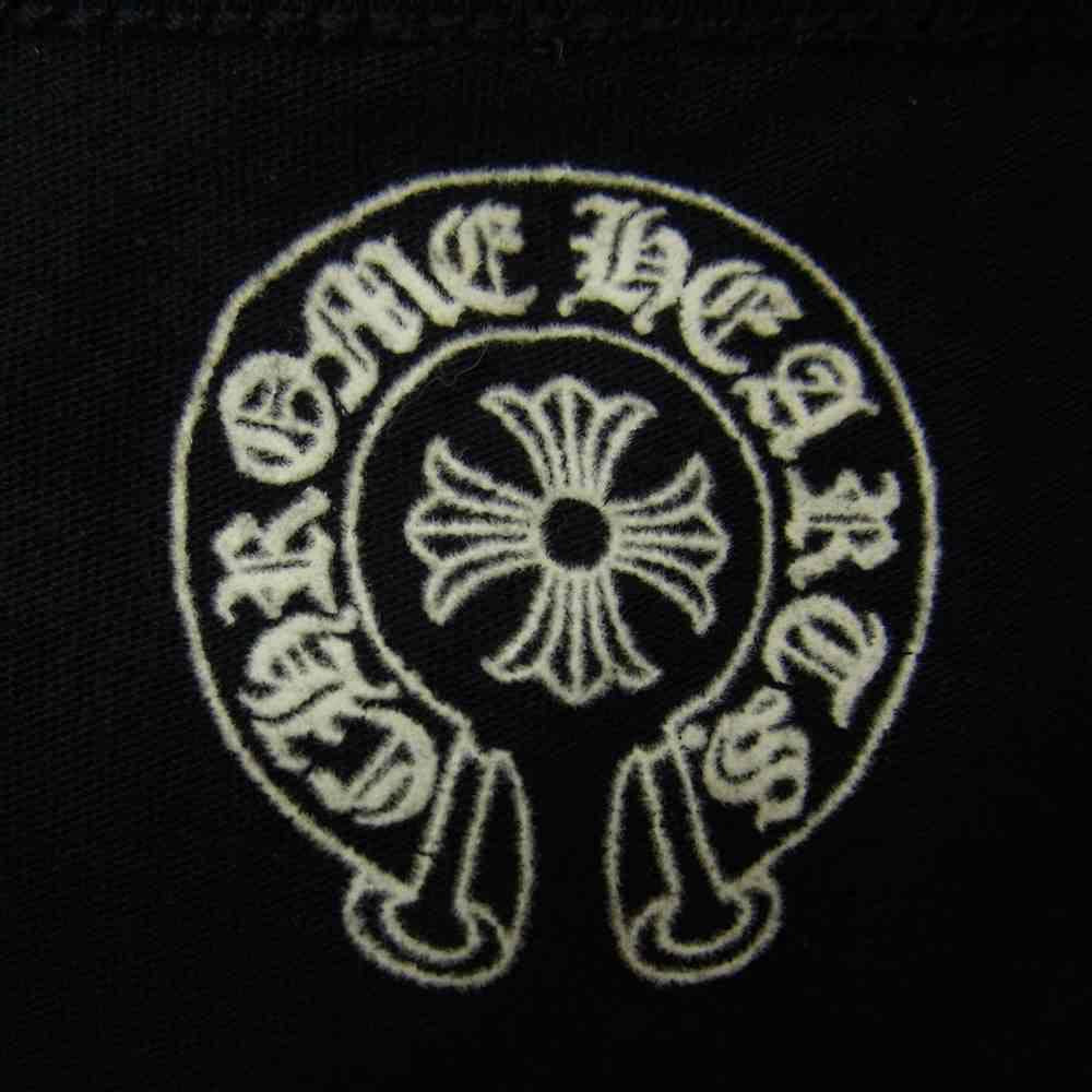 CHROME HEARTS クロムハーツ（原本無） 国内正規品 クロスボールボタン ヘンリーネック 長袖 Tシャツ ブラック系 S【中古】