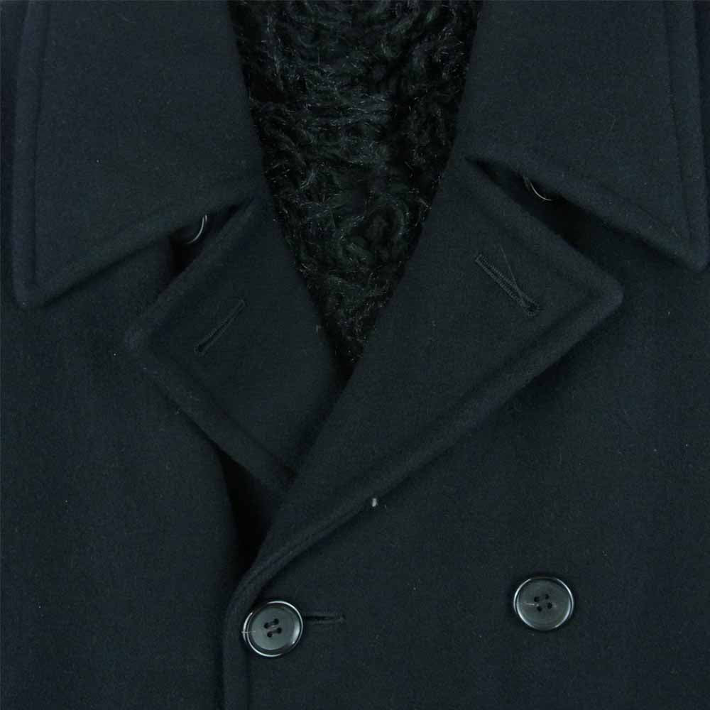 COMME des GARCONS コムデギャルソン 02AW HH-J081 HOMME 四つの黒期 BOA LINER PEACOAT ボアライナー Pコート ブラック系 M【中古】