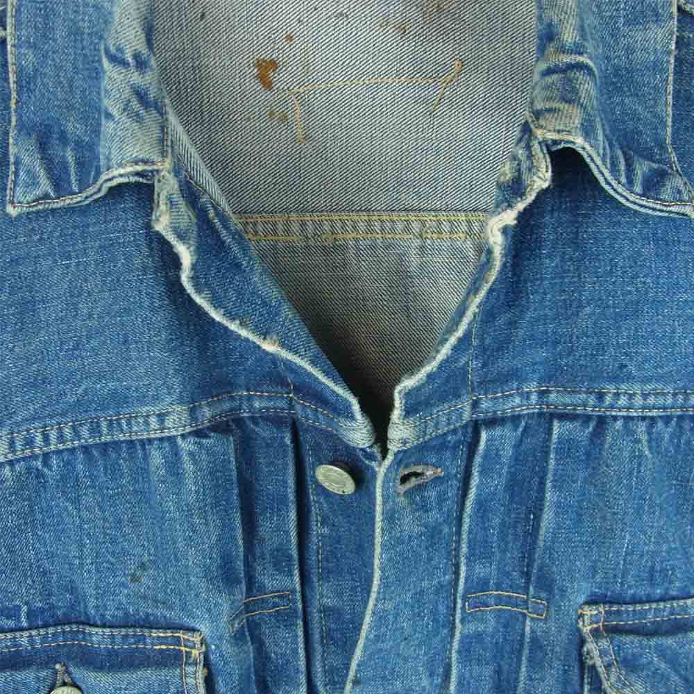 Levi's リーバイス ヴィンテージ オリジナル 507 刻印無し BIG E 両面赤タブ 均等V デニム ジャケット インディゴブルー系【中古】