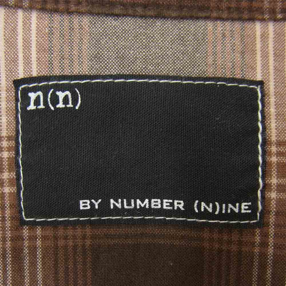 NUMBER(N)INE ナンバーナイン チェック 長袖 シャツ ブラウン系 2【中古】