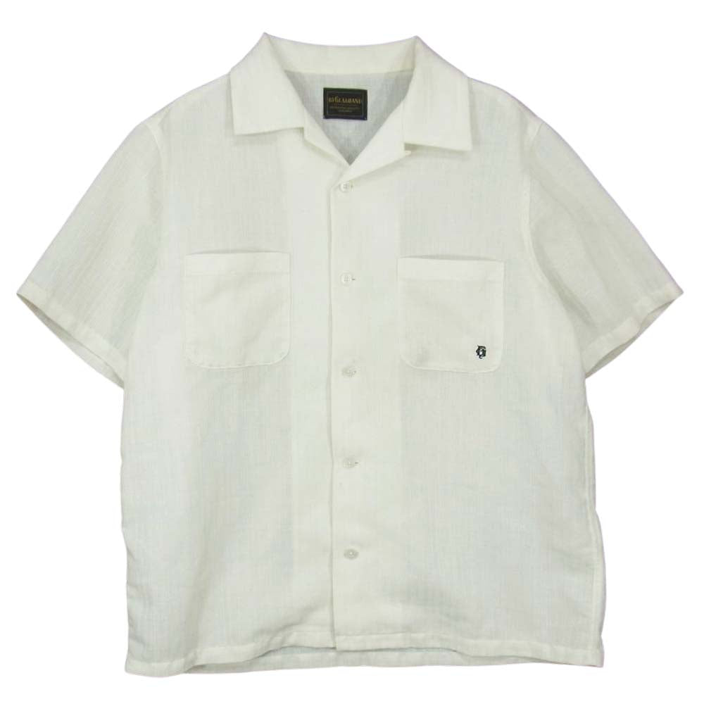 BY GLADHAND バイグラッドハンド オープンカラー 半袖 シャツ ホワイト系 L【中古】