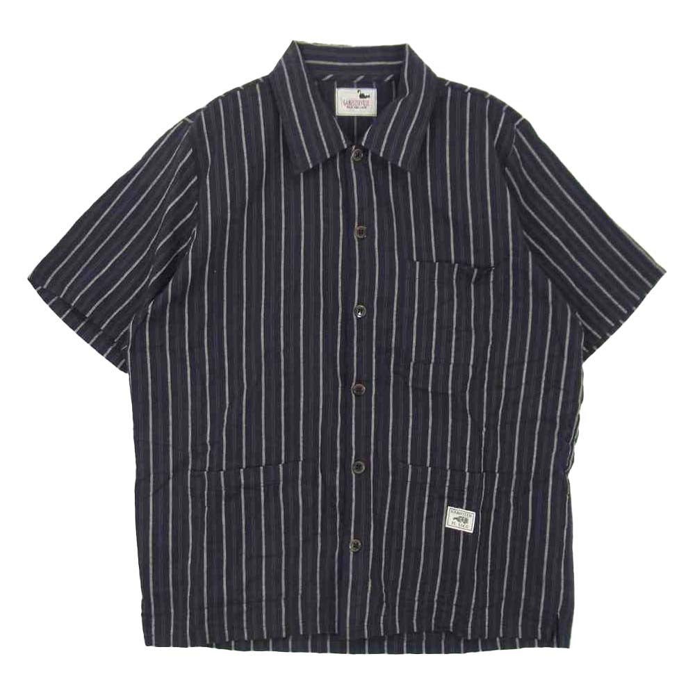 GANGSTERVILLE ギャングスタービル GSV-20-SS-27 THUG STRIPE - S/S SHIRTS コットン テンセル ストライプ 半袖 シャツ XL【中古】