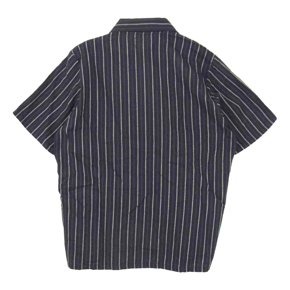 GANGSTERVILLE ギャングスタービル GSV-20-SS-27 THUG STRIPE - S/S SHIRTS コットン テンセル ストライプ 半袖 シャツ XL【中古】