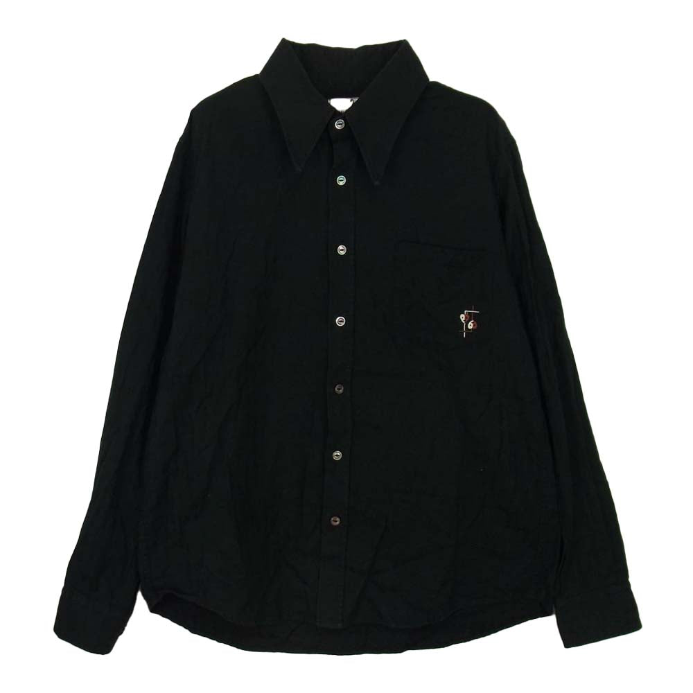 GANGSTERVILLE ギャングスタービル GSV-18-SS-15 COMEDY-TRAGEDY L/S SHIRT 総柄 長袖 シャツ ブラック系 L【中古】