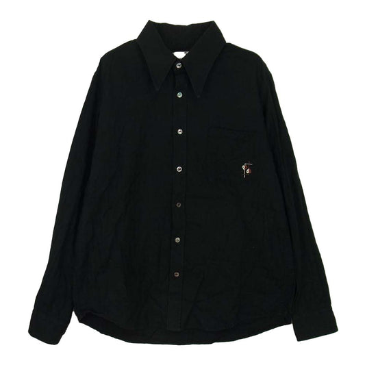 GANGSTERVILLE ギャングスタービル GSV-18-SS-15 COMEDY-TRAGEDY L/S SHIRT 総柄 長袖 シャツ ブラック系 L【中古】