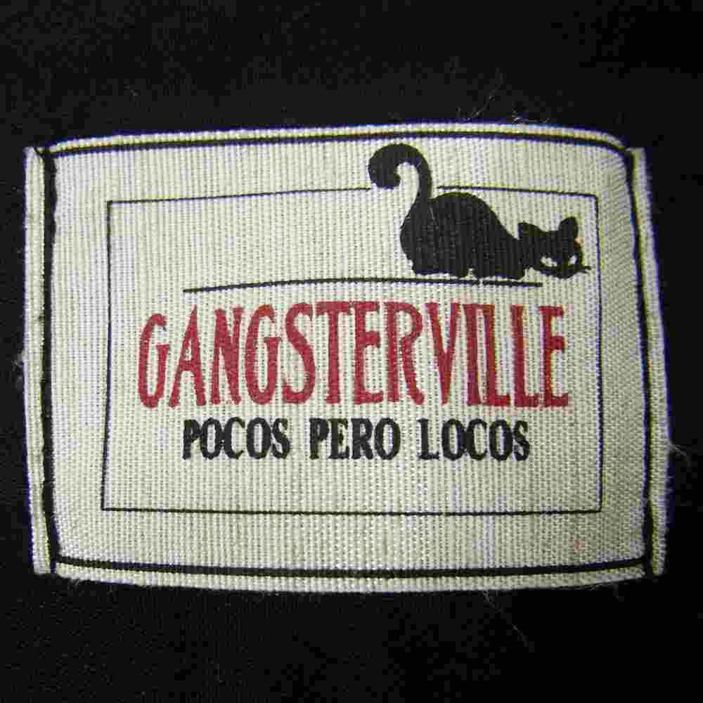GANGSTERVILLE ギャングスタービル GSV-18-SS-15 COMEDY-TRAGEDY L/S SHIRT 総柄 長袖 シャツ ブラック系 L【中古】