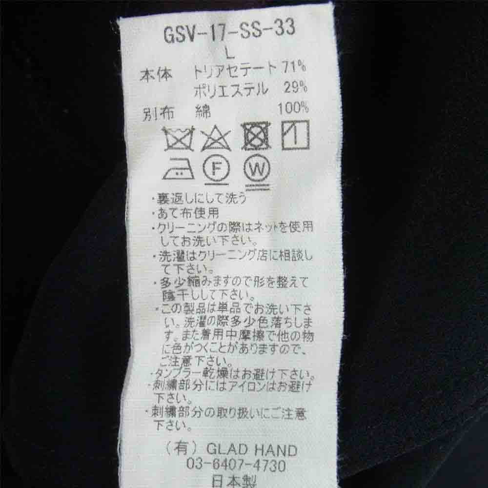 GANGSTERVILLE ギャングスタービル GSV-17-SS-33 GIN MILL S/S SHIRTS ダブル ジョーゼット 半袖 シャツ ブラック系 L【中古】