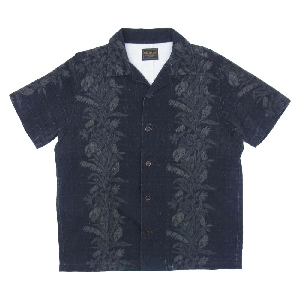 BY GLADHAND バイグラッドハンド BYGH-17-SS-16 レクセル 総柄 オープンシャツ ショーツ セットアップ ブラック系 XL ※パンツサイズL【中古】