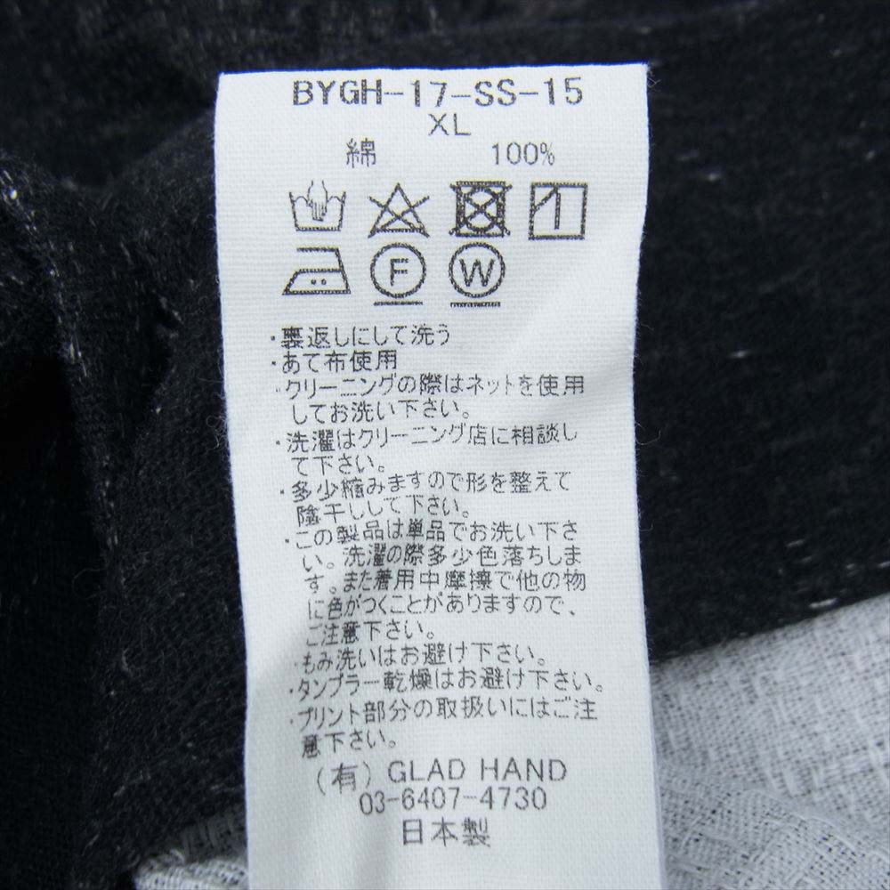 BY GLADHAND バイグラッドハンド BYGH-17-SS-16 レクセル 総柄 オープンシャツ ショーツ セットアップ ブラック系 XL ※パンツサイズL【中古】