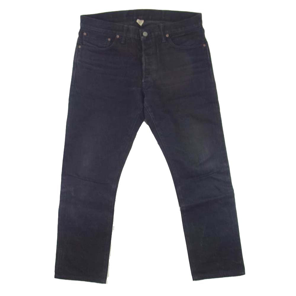 RRL ダブルアールエル USA製 Japan woven selvedge denim slim fit 加工 ブラック デニム パンツ ブラック系【中古】
