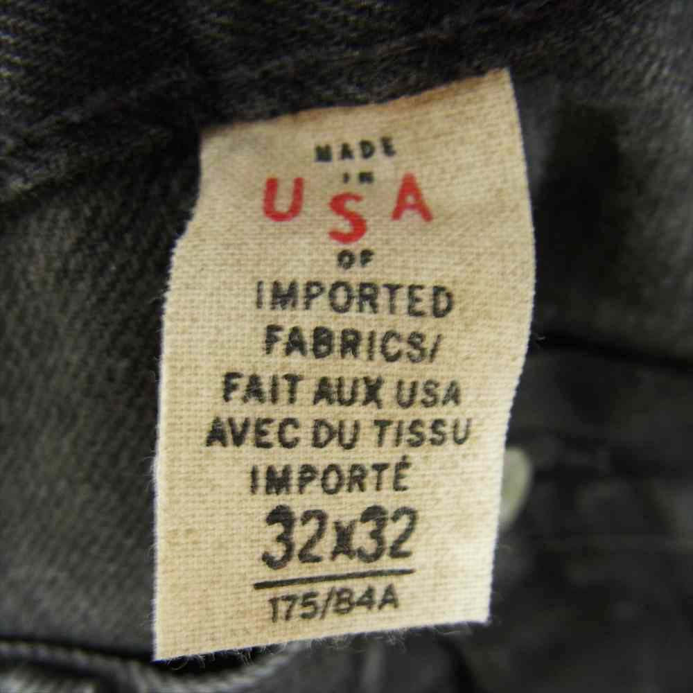 RRL ダブルアールエル USA製 Japan woven selvedge denim slim fit 加工 ブラック デニム パンツ ブラック系【中古】