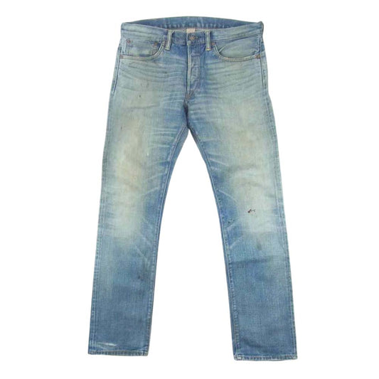 RRL ダブルアールエル 国内正規品 USA製 Japan woven selvedge denim slim fit ヴィンテージ加工 インディゴ デニム パンツ【中古】