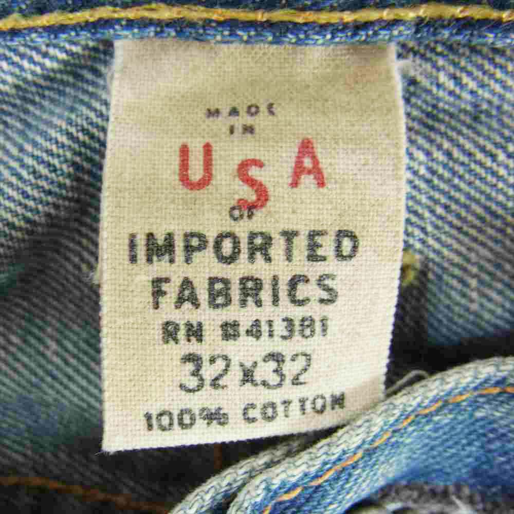 RRL ダブルアールエル 国内正規品 USA製 Japan woven selvedge denim slim fit ヴィンテージ加工 インディゴ デニム パンツ【中古】
