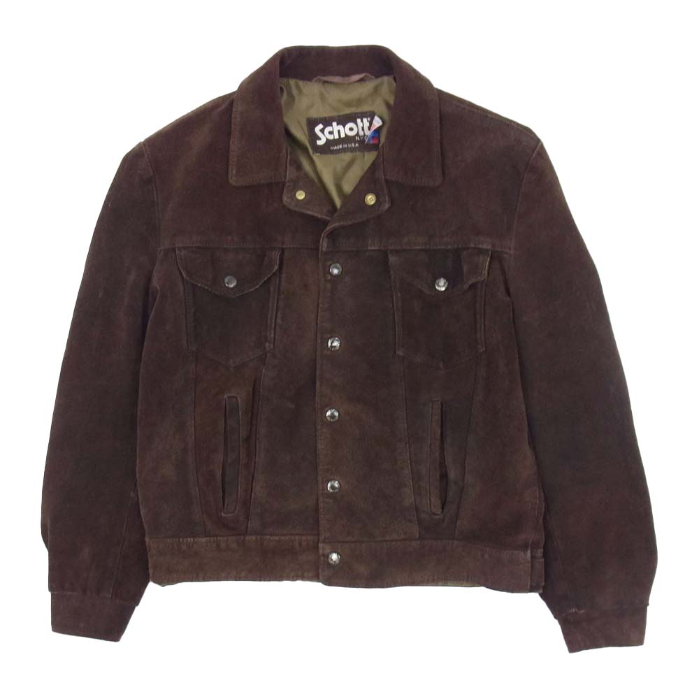 schott ショット USA製 スエード トラッカー ジャケット 42【中古】