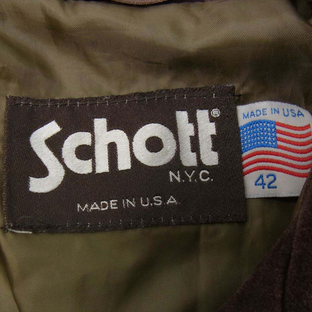 schott ショット USA製 スエード トラッカー ジャケット 42【中古