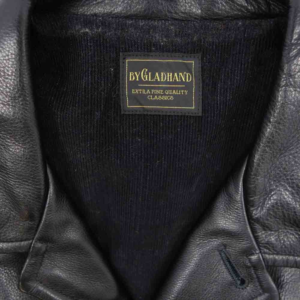 BY GLADHAND バイグラッドハンド BYGH-15-AW-04 GOOD FELLOWS COW HIDE レザー ジャケット ブラック系 XL【中古】