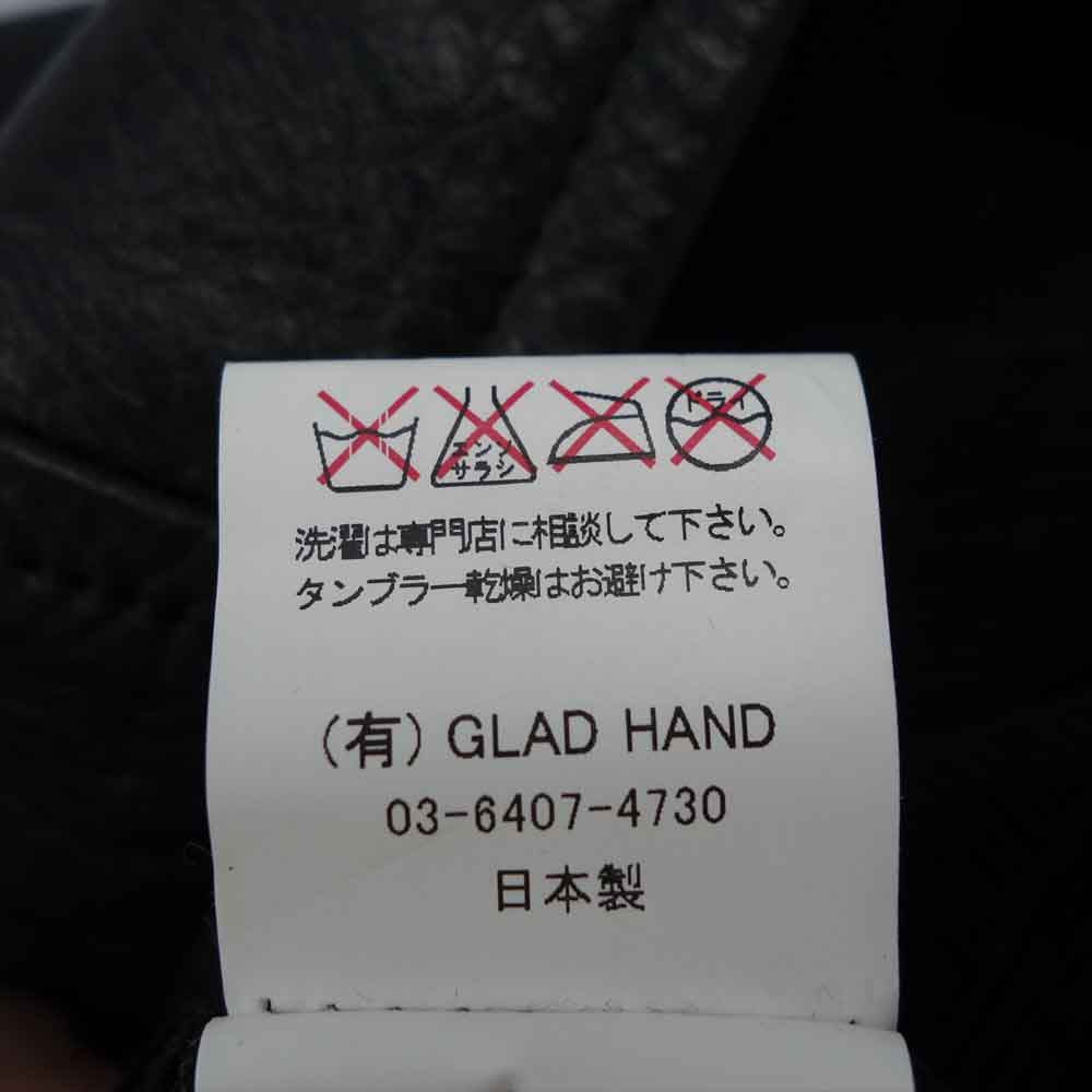 BY GLADHAND バイグラッドハンド BYGH-15-AW-04 GOOD FELLOWS COW HIDE レザー ジャケット ブラック系 XL【中古】