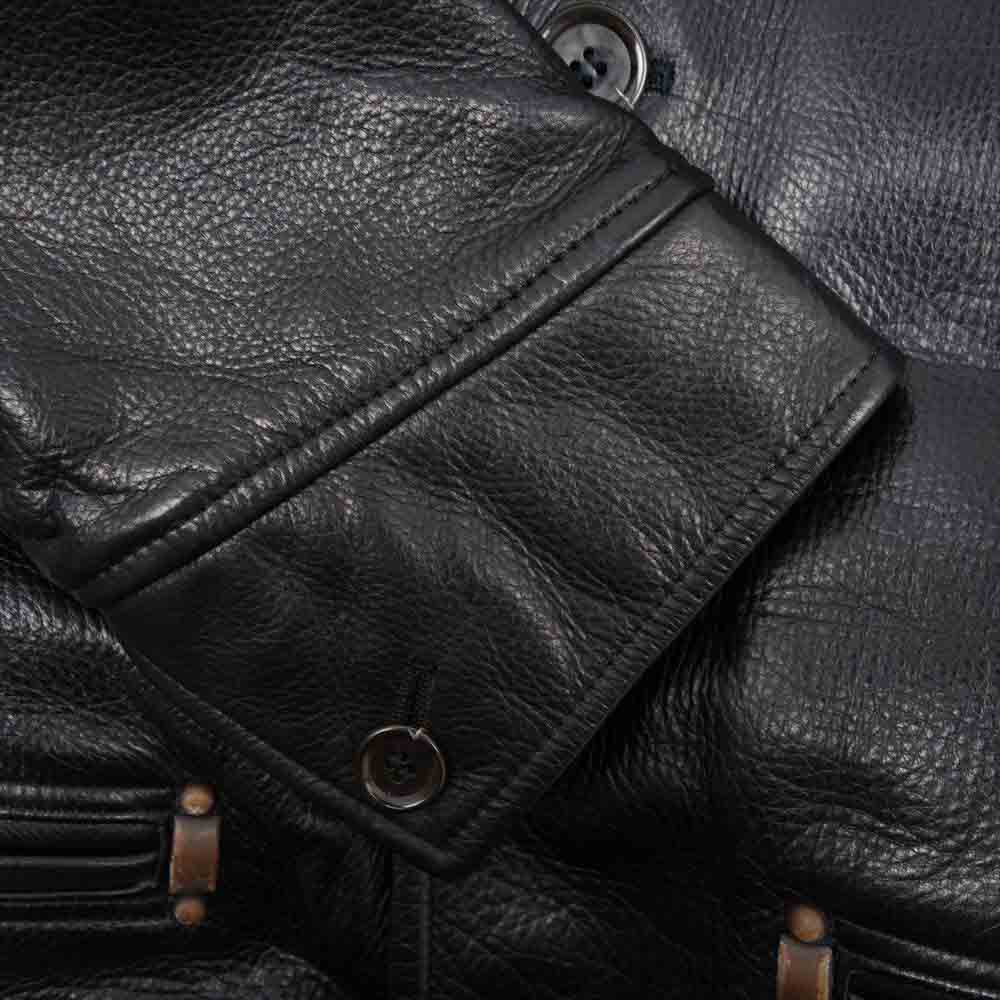 BY GLADHAND バイグラッドハンド BYGH-15-AW-04 GOOD FELLOWS COW HIDE レザー ジャケット ブラック系 XL【中古】