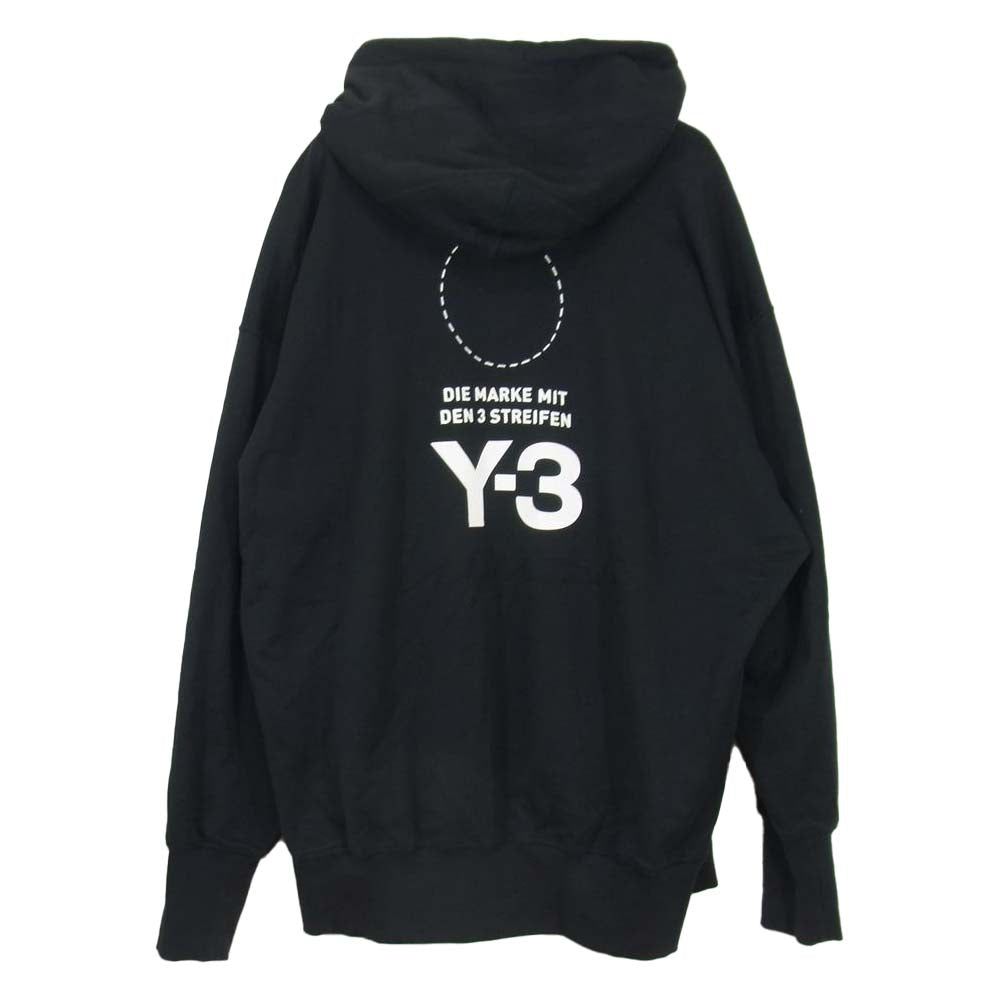 Yohji Yamamoto ヨウジヤマモト Y-3 ワイスリー 18AW DP0459 STACKED LOGO HOODIE スタックド ロゴ フーディー パーカー M【中古】