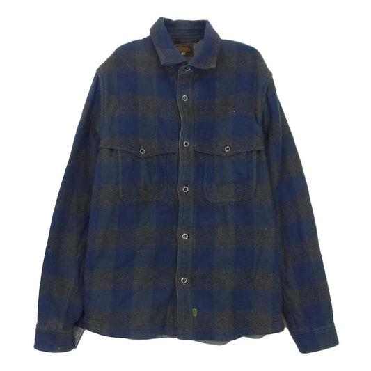 GERUGA ゲルガ GR-S-92 DOUBLE CRUISER SHIRTS ダブル クルーザー シャツ ダークネイビー系 ダークグレー系 3【中古】