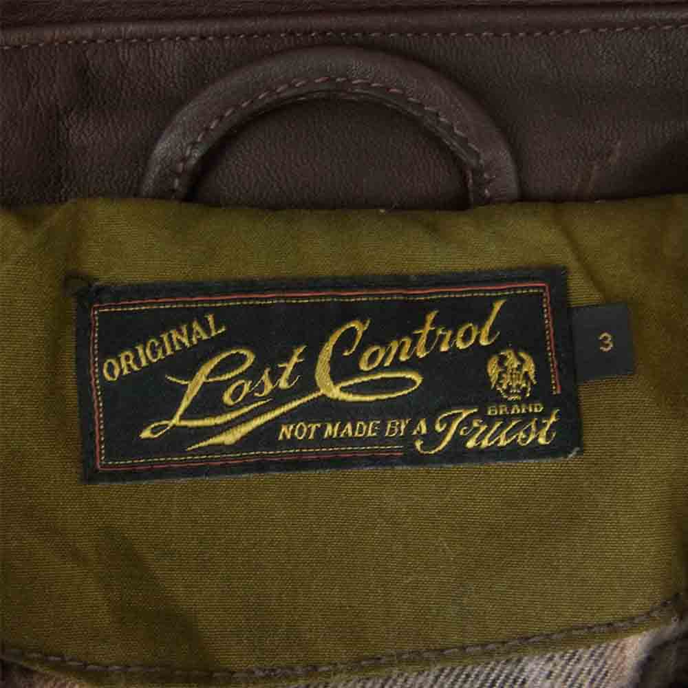 LOST CONTROL ロストコントロール L15A3-4019 Oiled Cotton DC JK オイルド コットン デッキ カーキ系 3【中古】