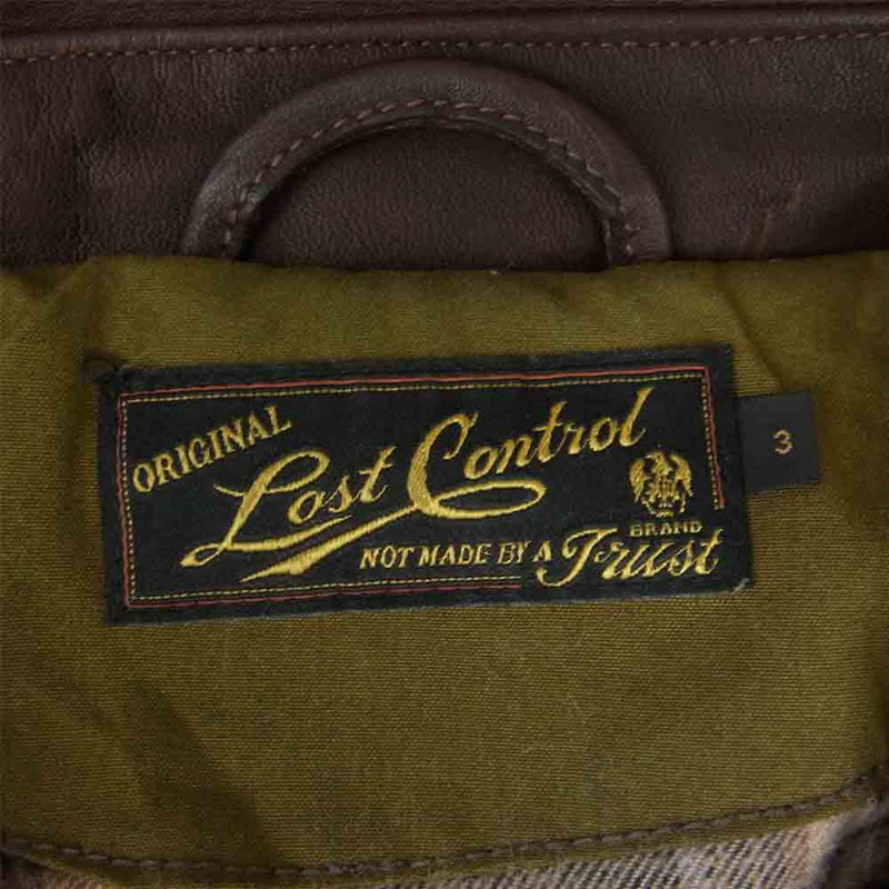 LOST CONTROL ロストコントロール L15A3-4019 Oiled Cotton DC JK オイルド コットン デッキ カーキ系 3【中古】