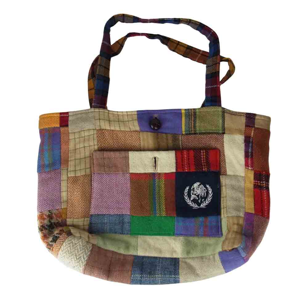 HYSTERIC GLAMOUR ヒステリックグラマー 刺繍 ガール ロゴ パッチワーク トート バッグ マルチカラー系【中古】