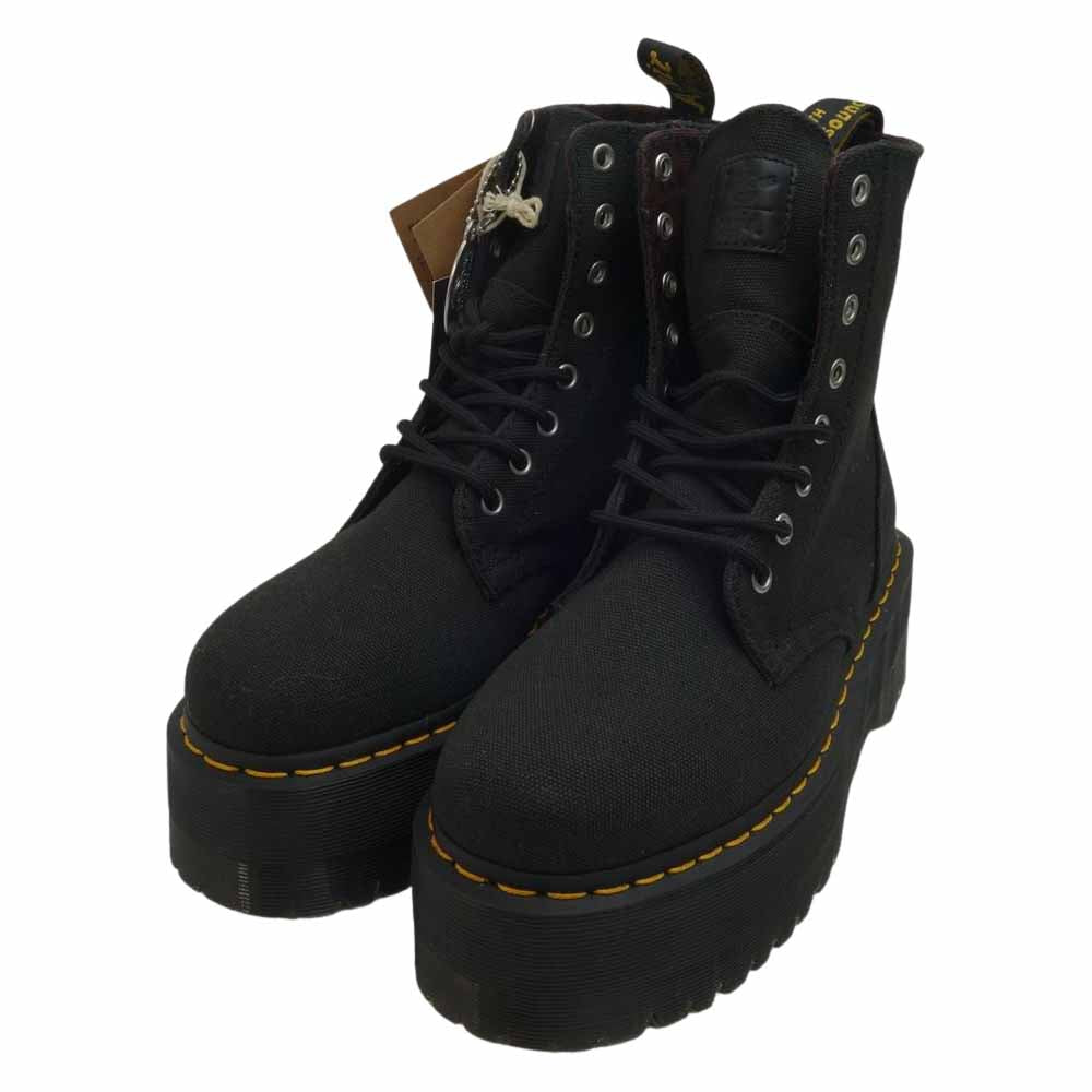 Dr.Martens ドクターマーチン 27134001 × X-girl エックスガール QUAD RETRO JADON MAX X-GIRL 8 ホール キャンバス ブーツ ブラック系 UK6【新古品】【未使用】【中古】