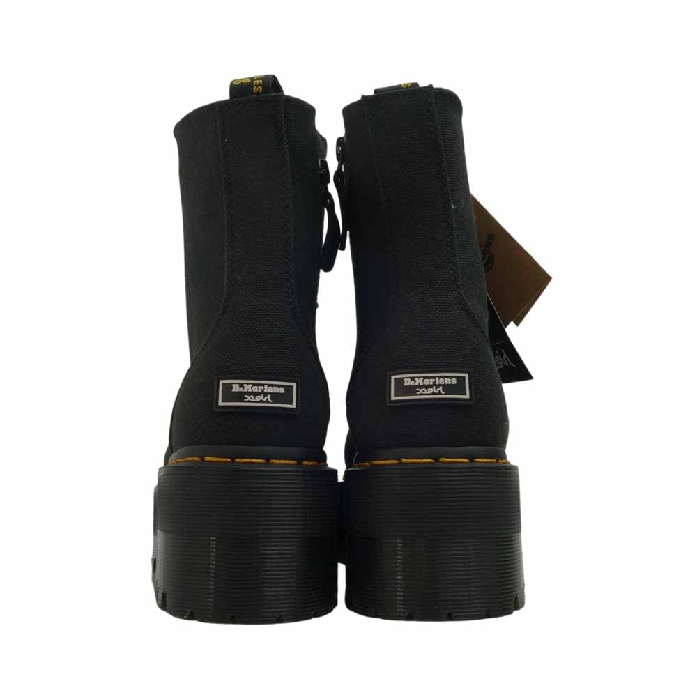 Dr.Martens ドクターマーチン 27134001 × X-girl エックスガール QUAD RETRO JADON MAX X-GIRL 8 ホール キャンバス ブーツ ブラック系 UK6【新古品】【未使用】【中古】