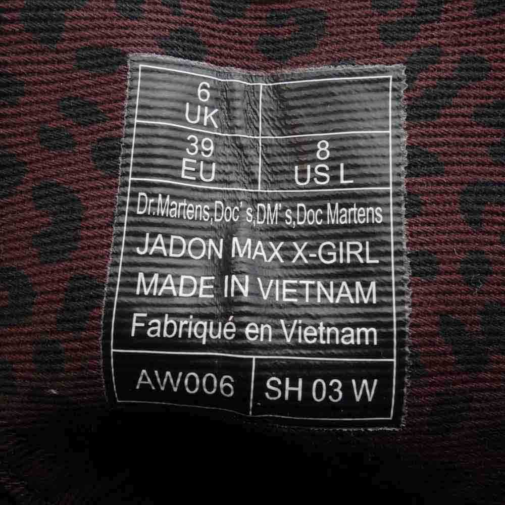 Dr.Martens ドクターマーチン 27134001 × X-girl エックスガール QUAD RETRO JADON MAX X-GIRL 8 ホール キャンバス ブーツ ブラック系 UK6【新古品】【未使用】【中古】