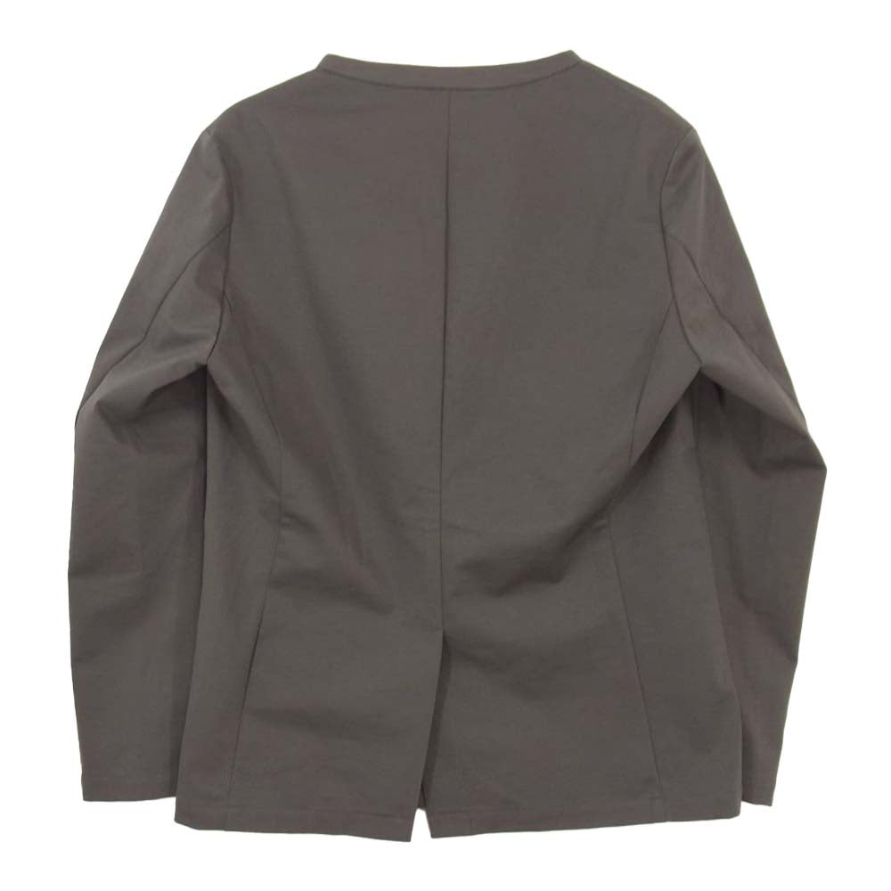 ATTACHMENT アタッチメント 21AW AG12-240 PONTE JERSEY COOLARLESS BLAZER ポンチジャージー ノーカラー ブレザー ブラウン系【極上美品】【中古】